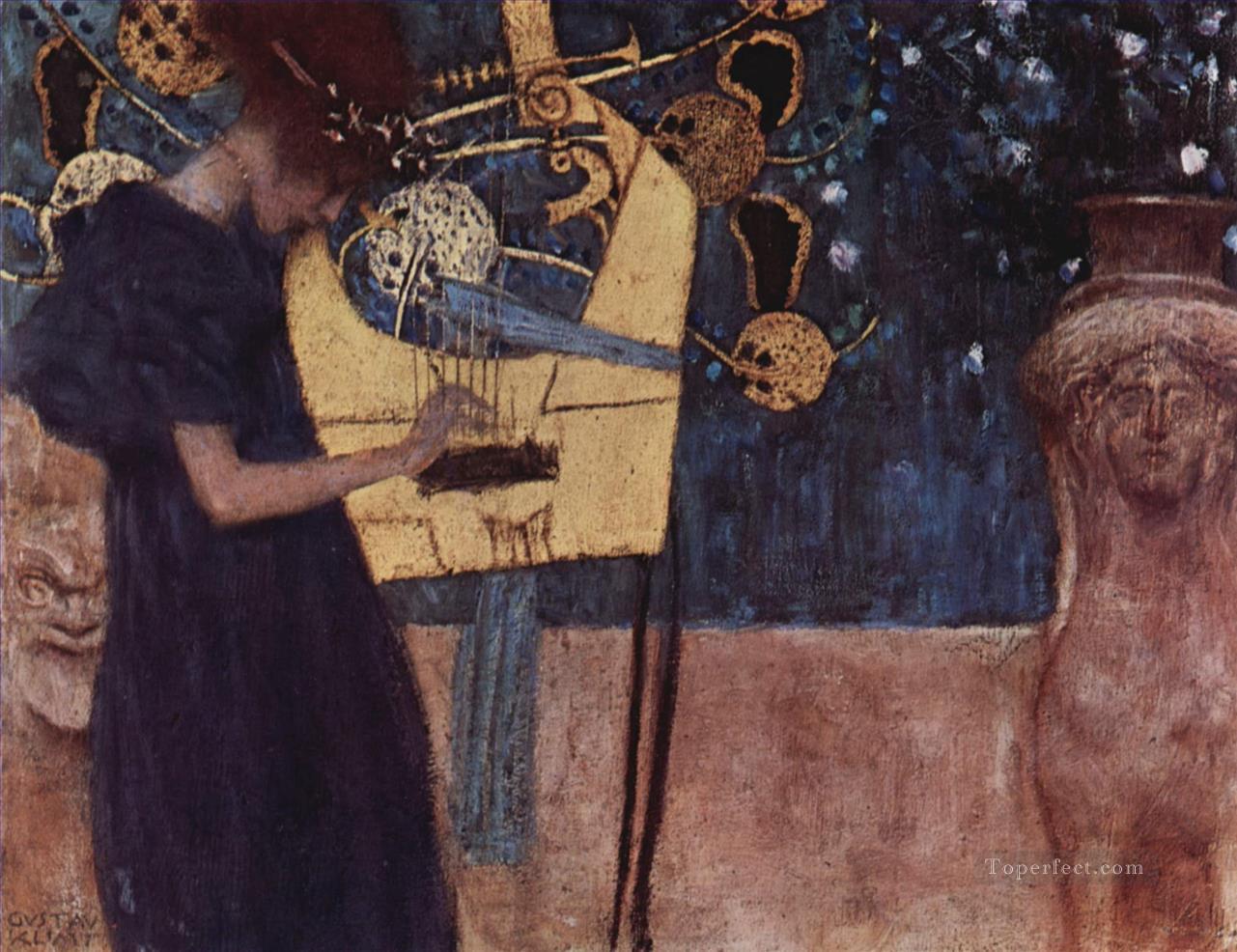 Die Musik Simbolismo Gustav Klimt Pintura al óleo